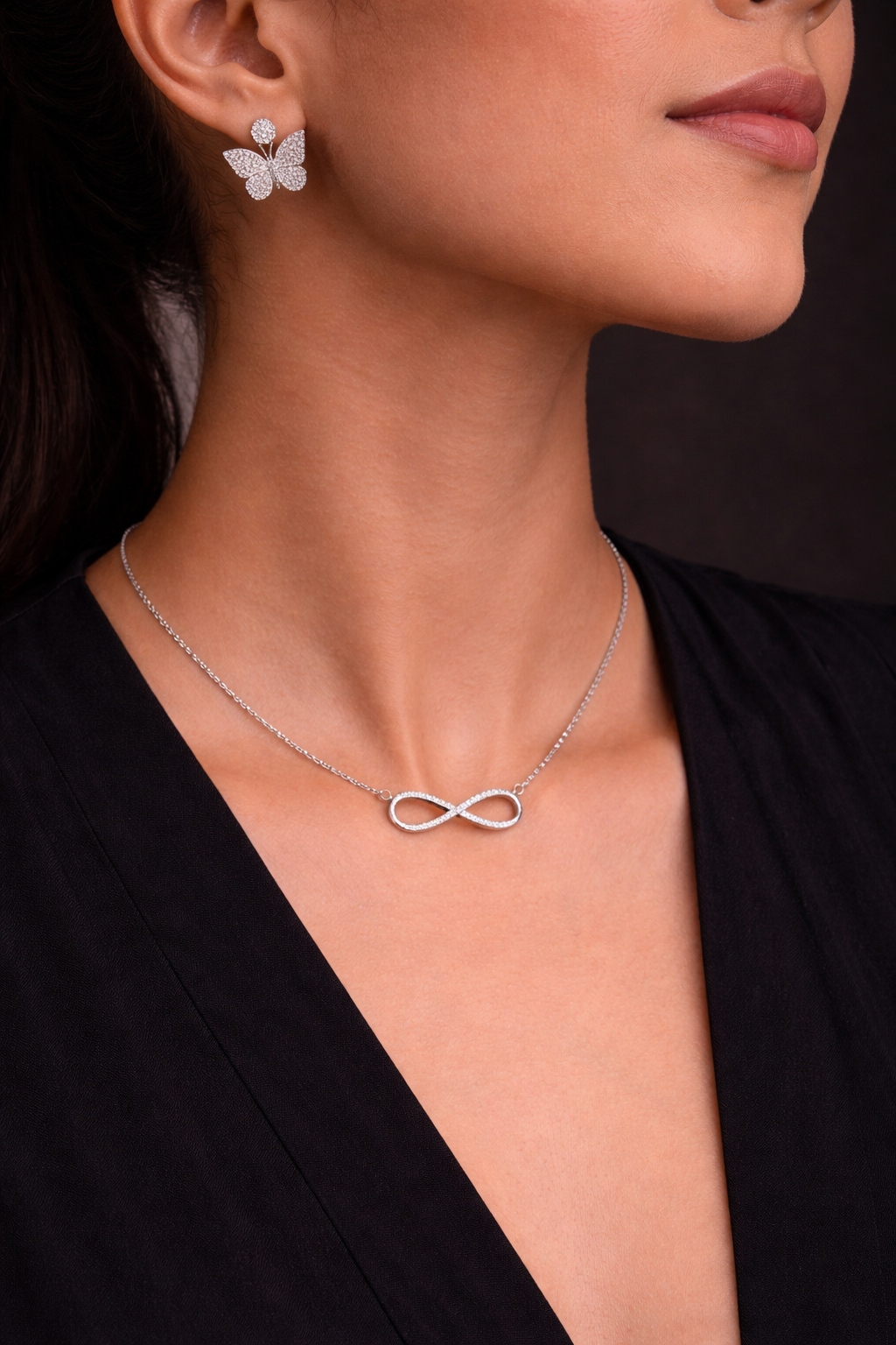 Ailmay 925 Sterling Silver Oändlig Kärlek Hänge