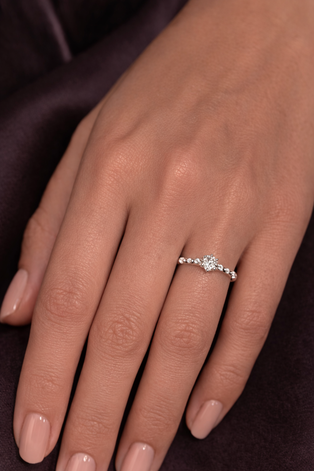 925 Sterling Silver Moissanit-Ring – Hjärtformad