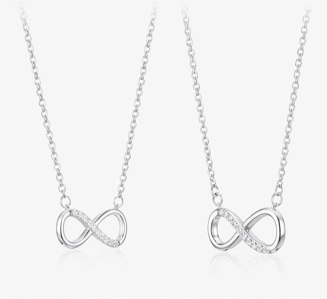 Ailmay 925 Sterling Silver Oändlig Kärlek Hänge