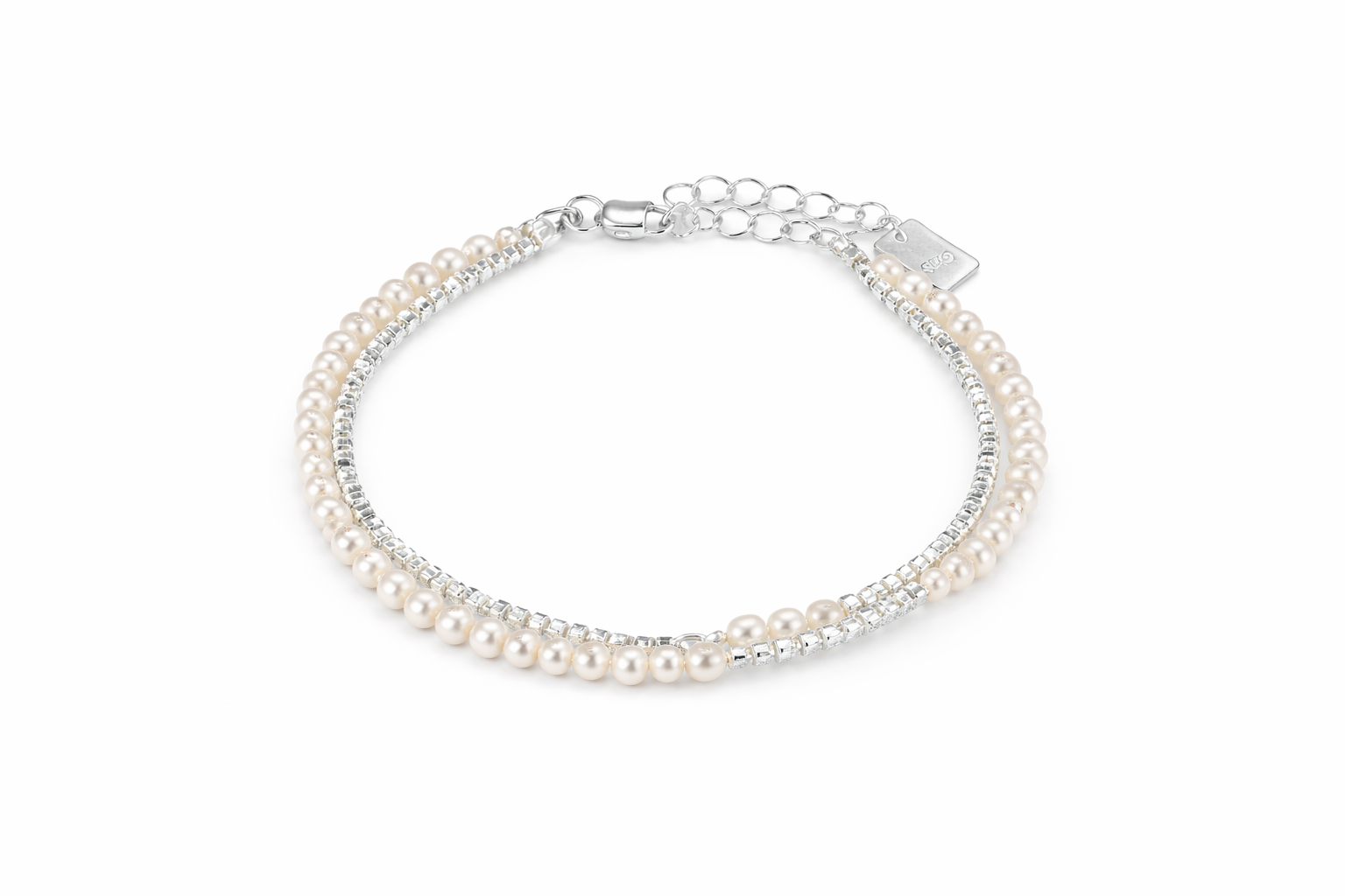 Koreanskt Pärlarmband i 925 Sterling Silver