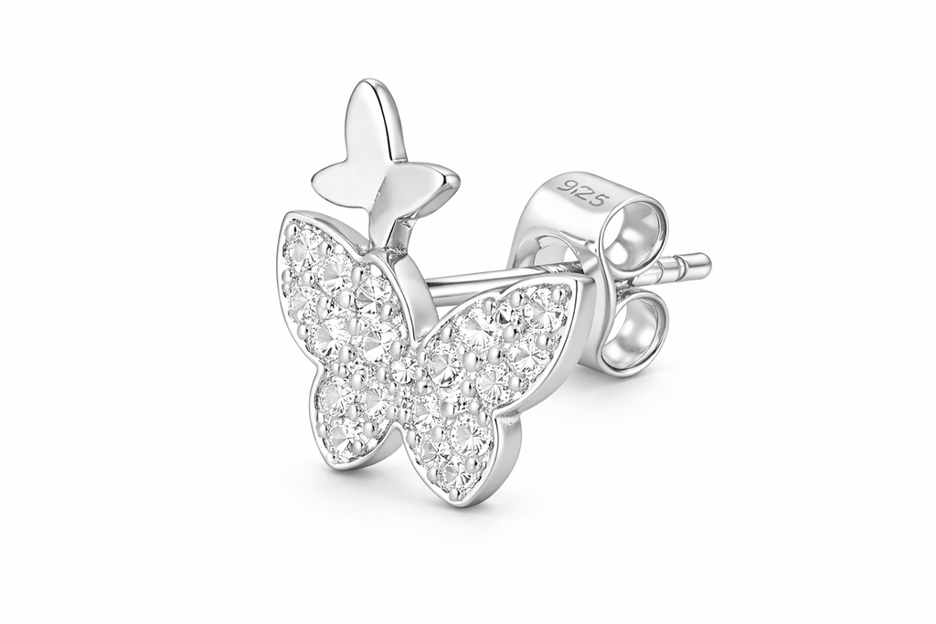 REETI 925 Sterling Silver Fjärilsörhängen