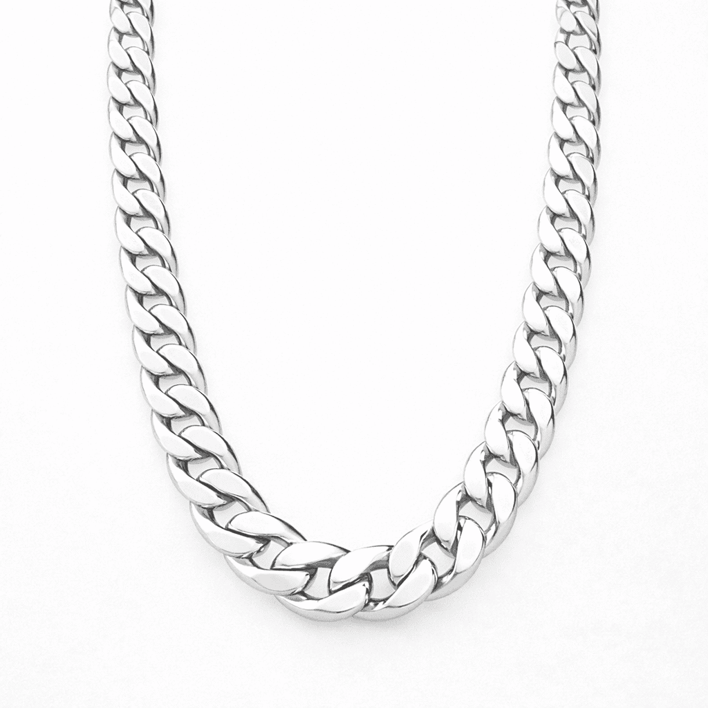 S925 cubansk kedjehalsband i silver Lamis