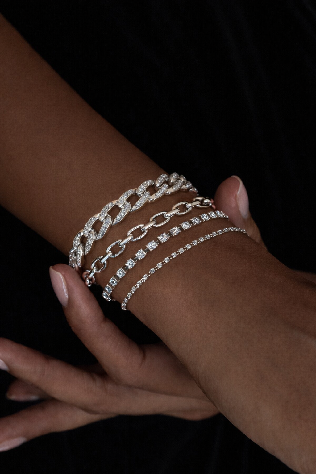 Diamant Cubansk Kedjearmbandsset Lamis