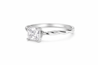 Trendig Geometrisk Ring i Silver med Zirkon