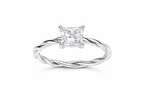 Trendig Geometrisk Ring i Silver med Zirkon