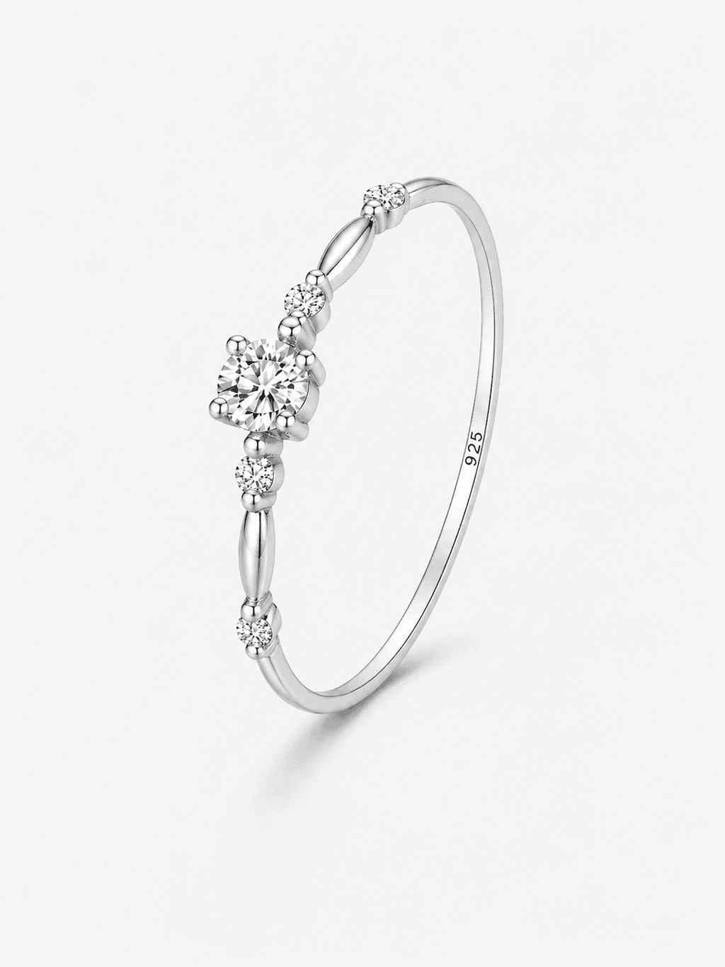 925 Sterling Silver Moissanit-Ring – Hjärtformad Lamis