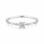 925 Sterling Silver Moissanit-Ring – Hjärtformad Lamis