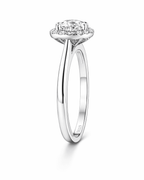 S925 sterlingsilverring med fyrklorad fyrkantig moissanit Lamis