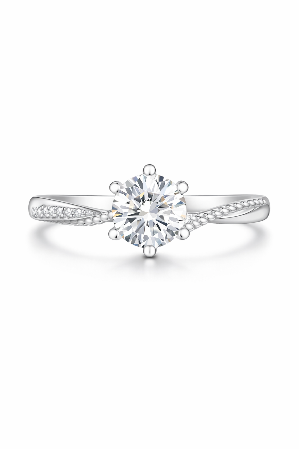 S925 sterlingsilverring med sex klor Lamis