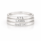 925-Silverring med Personligt Namn Lamis