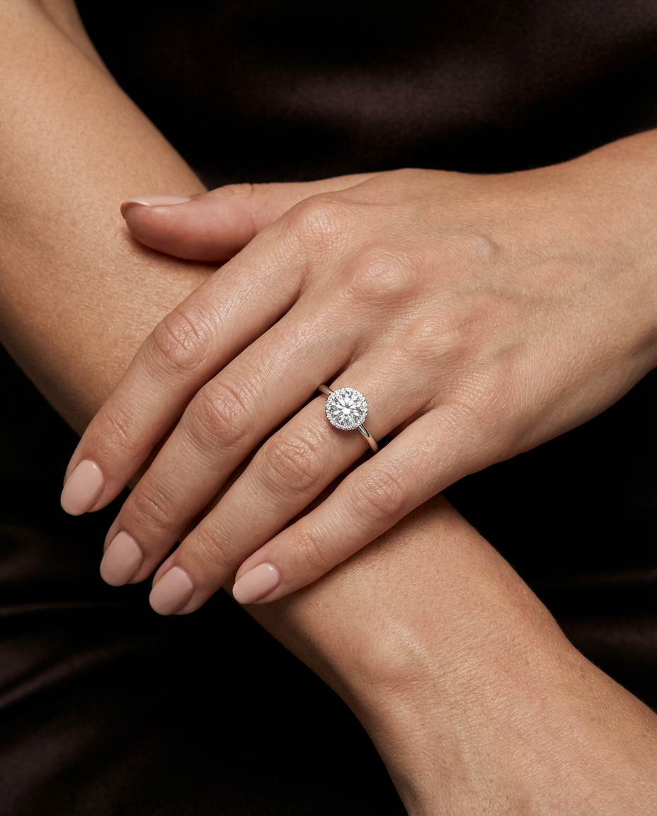 S925 sterlingsilverring med gnistrande diamanter Lamis