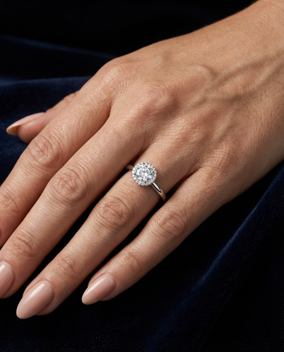 S925 sterlingsilverring med gnistrande diamanter Lamis